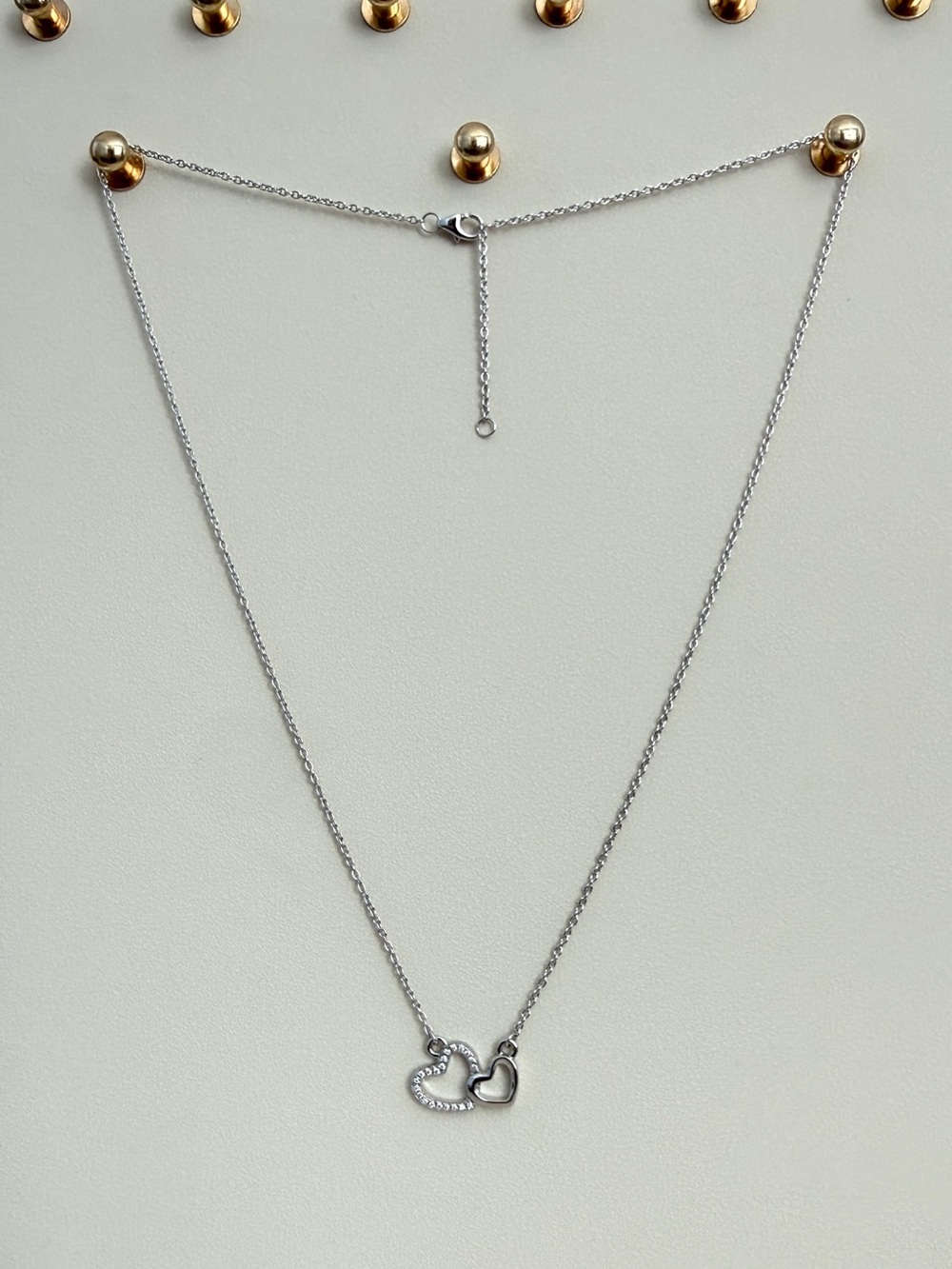 S925 Hugging Heart Love Diamond Necklace - Picture 5 of 5
